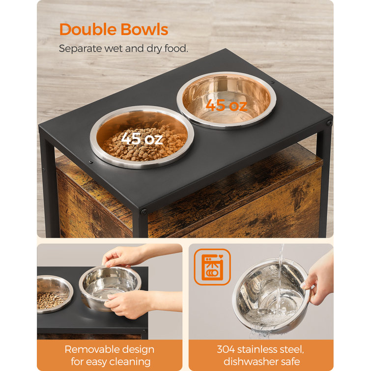 Archie & oscar ian 2024 double bowl elevated feeder